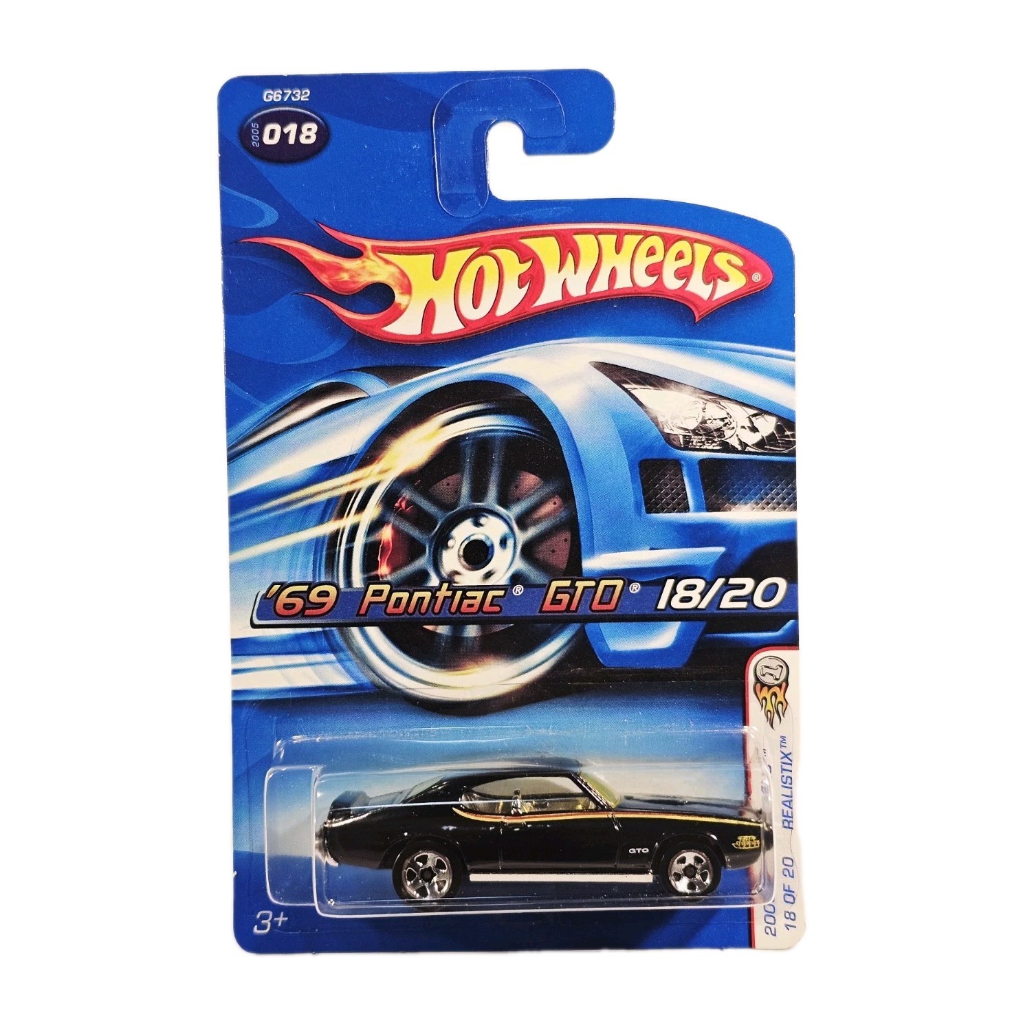 Hot Wheels 2005 First Editions '69 Pontiac GTO Black 18/20