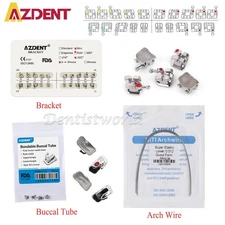 AZDENT Dental Orthodontic Bracket Braces/Niti Arch Wires/Buccal Tubes 022/018
