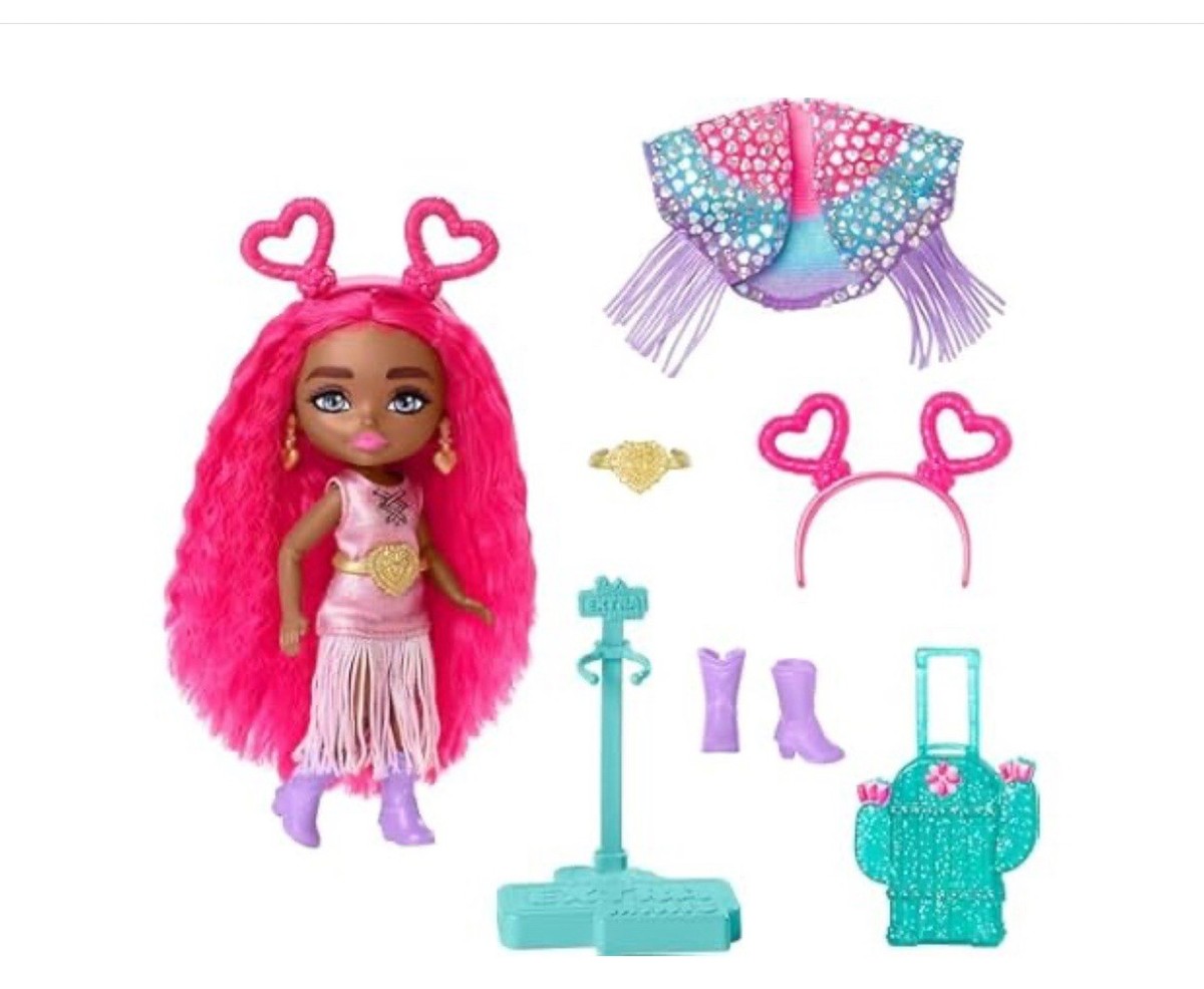 NEW Barbie Extra Fly Minis Travel Doll Desert Festival Magenta