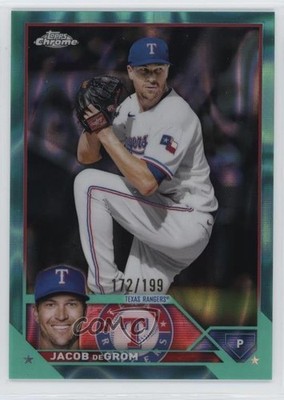 2023 Topps Chrome Aqua Lava Refractor 172/199 Jacob deGrom #12 15xk