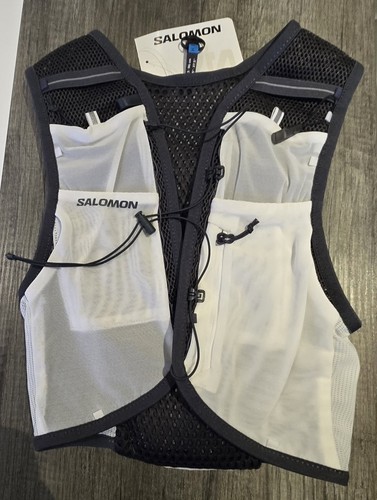 Salomon Active Skin 4 (No Flasks) Hydration Pack White /Ebony Size Small - Picture 2 of 6