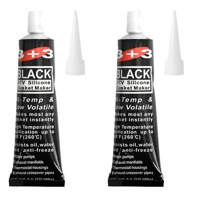 Silikon Dichtmasse, Hochtemperatur, schwarz, Dichtstoff, Hitze resistent, 100g