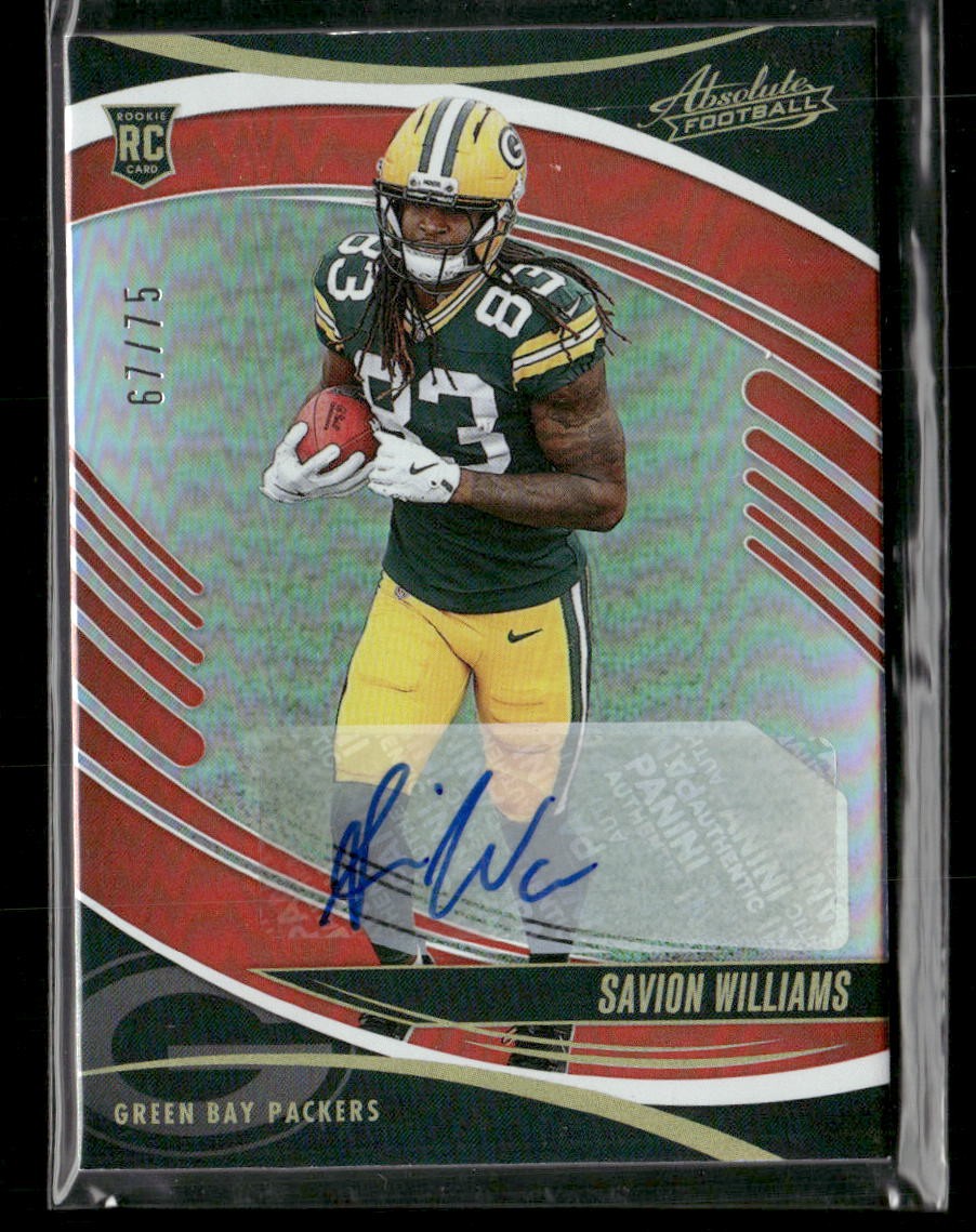 2025 Panini Absolute #174 Savion Williams Signature Rookies Spectrum Orange #/75