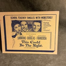Vintage 1950S Ad Mat Press Kit Mini Lobby Card Theatre This Could Be The Night