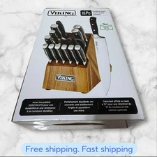 Viking Professional 15-Piece Knife German Steel Cutlery Set Kitchen Luxury NEW