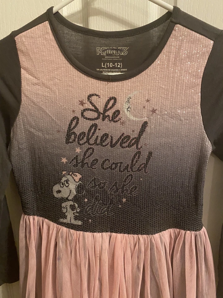 Vestido Tu-tu Peanuts Snoopy para niñas L 10-12 Foto 2 de 3