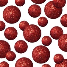 Foam Balls for Crafts Red Glittered Decorative Balls Table Scatter Decorations