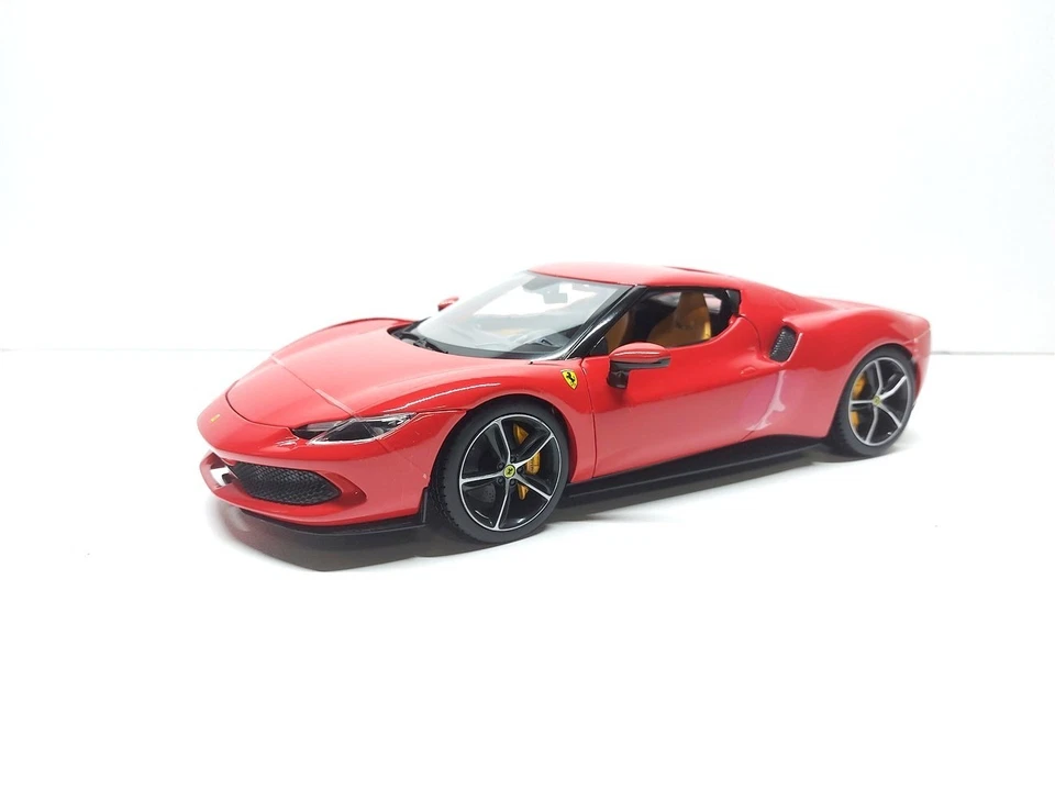 Ferrari 296 GTB Hybrid 830Hp V6 Rosso del 2021 - 1/18 Burago - Immagine 3 di 4