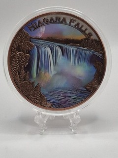 Niagara Falls Natural Wonders 5 oz Copper Round In Capsule