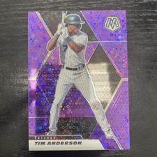 2021 Panini Mosaic - Tim Anderson #20 Quick Pitch Purple Mosaic Prizm /50