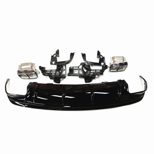 Rear Bumper Diffuser Lip + Exhaust Pipes For Mercedes Benz CLA45 2013-2019 2016 - Picture 2 of 10