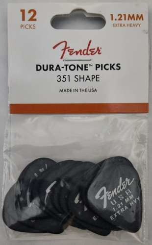 Fender 351 EXTRA SCHWER Dura Tone Delrin Gitarren-Plektren SCHWARZ Made in USA
