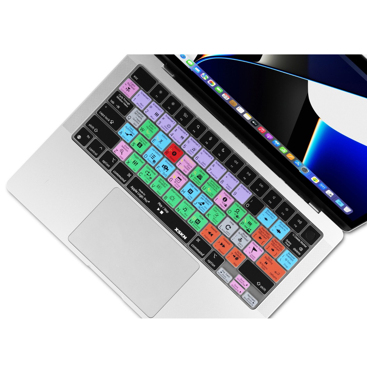 XSKN Logic Pro Keyboard Cover for Macbook Pro Air 13 14 15 16