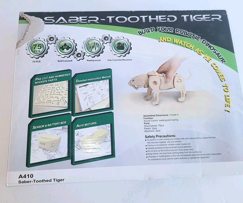 Robotime Säbelzahntiger echter Roboter Dinosaurier 75 Teile Neu - Bild 2 von 17