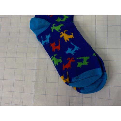 Women's Small to Medium Socks Cat and Dog Blue Multicolor Pattern Unbranded - Picture 5 of 11