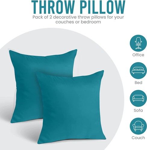 Throw Pillows Insert Pack of 2 Decorative Pillows Bed Pillows Utopia Bedding - Picture 4 of 66