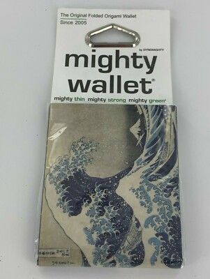 Tyvek Mighty Geldbörse Fuji Wave blau Muster recycelbar Neuheit brandneu Geschenk