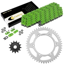 Green O-Ring Drive Chain & Sprockets Kit for Kawasaki KX250F 2004 2005