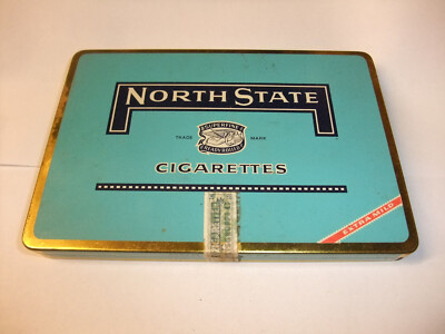  alte leere Blechdose Reklamedose Werbung Reklame NORTH STATE Brown & Willamson