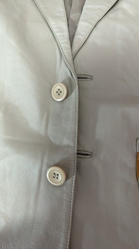 Vintage USA Leder beige braun Blazer Style Lederjacke Größe XL - Bild 14 von 17