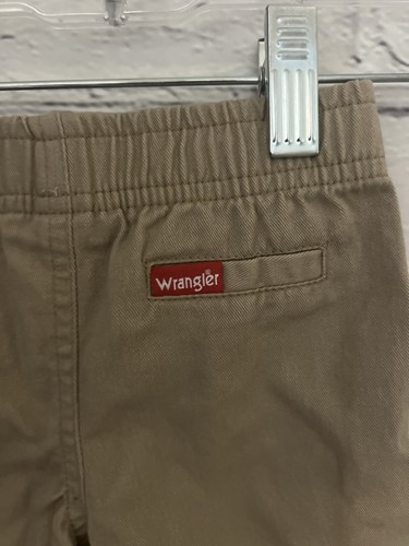 Wrangler Solid Khaki Joggers Elastic Waist 100% Cotton EUC Baby Size 6M - Picture 7 of 7