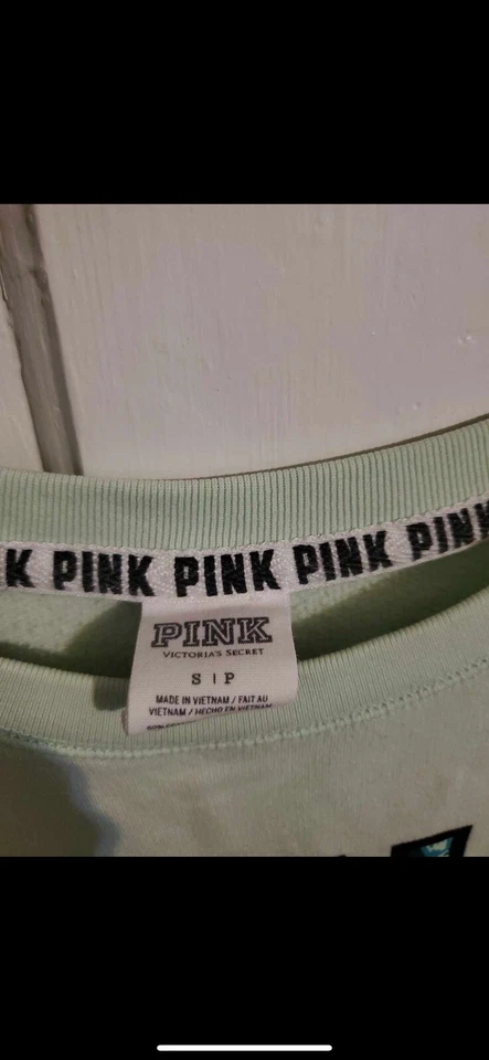 VS розовый новом зеленый тропический цветочный черный печать толстовка размер S - Изображение 2 из 3