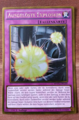2x Konami YU-GI-OH! AUSGELÖSTE EXPLOSION GOLD RARE MVP1-DEG09
