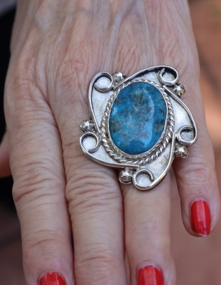NEW HUGE 21 grams Navajo 8.25 ring by Michael Gleason Sterling 