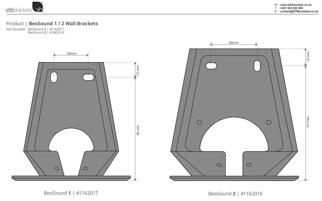 Bang & Olufsen BeoSound 1 Wall Bracket STBbrackets | eBay