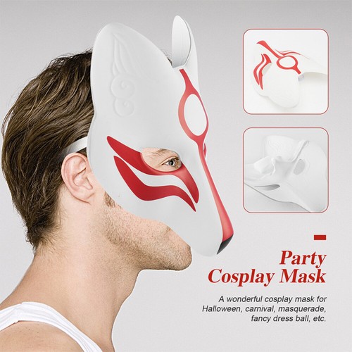 2 Pcs White Fox Mask Lovers Woman Party Performance Funny Animal - Bild 7 von 12