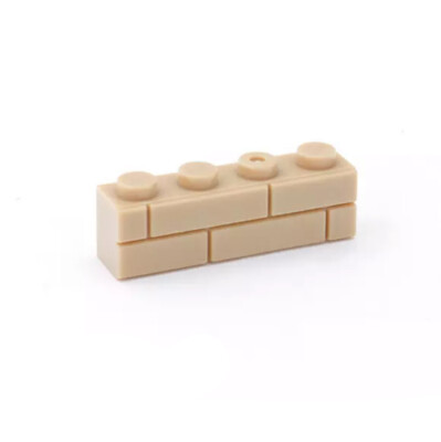 500x Mauersteine 1x4 Beige Stein Wall Brick für Klemmbausteine Kompatibel