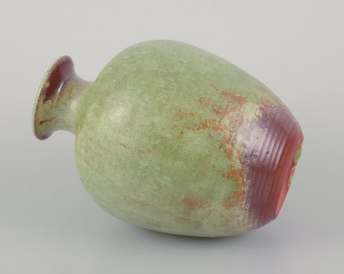 Ernenwein Marmoutier, French ceramicist. Unique ceramic vase with green glaze. - Picture 7 of 8