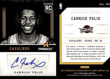 2013-14 Pinnacle Autographs #80 Carrick Felix - NM-MT
