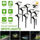8/10Pack 32-LED Solar Spotlights Landscape Lights Outdoor Garden Pathway Lamp US