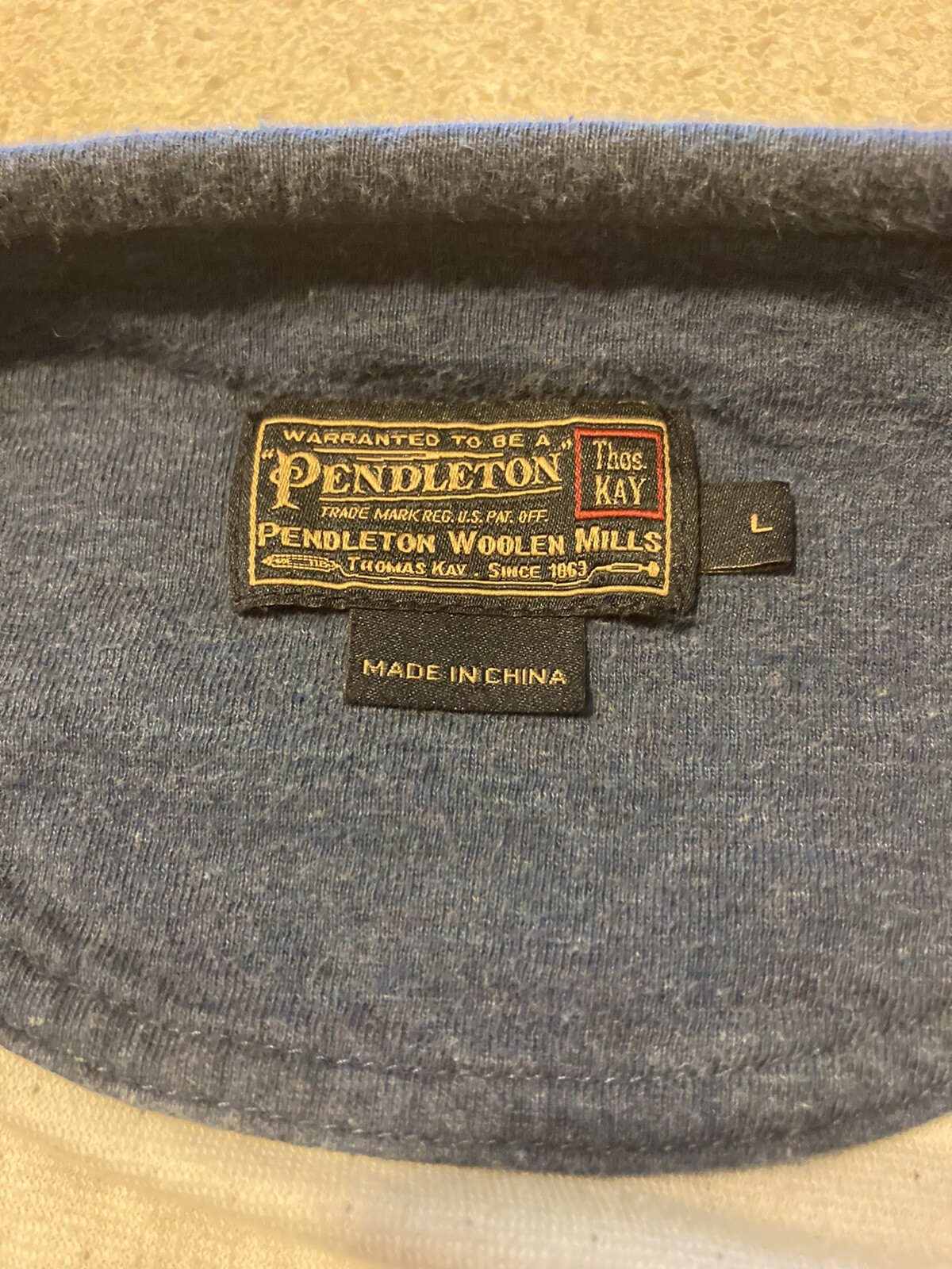 Pendleton Mens Large Henley Button Neck Shirt Pul… - image 7