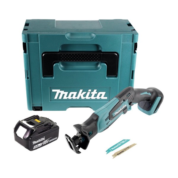 Makita Djr 183 T1J Akku ReciprosäGe 18 V + 1X Akku 5,0 Ah + Makpac - Ohne Lader-image