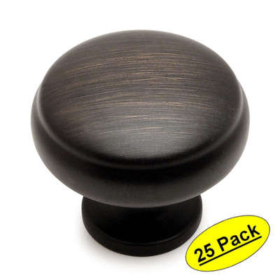 *25 Pack* Cosmas Cabinet Hardware Oil Rubbed Bronze Round Knobs #1438ORB