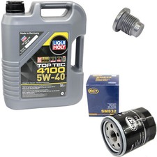 Motoröl Set 5W-40 5 Liter + Ölfilter SM 832 + Schraube für Dacia Logan Renault