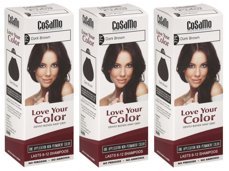 CoSaMo Hair Color #779 Dark Brown - Compares to Clairol Loving Care #79 (3 Pack)