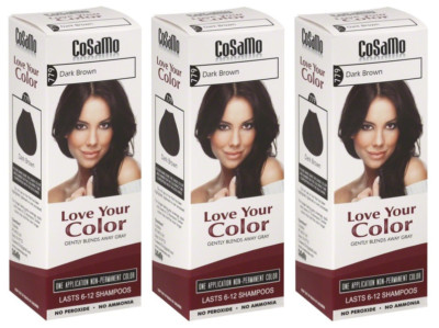 CoSaMo Hair Color #779 Dark Brown - Compares to Clairol Loving Care #79 (3 Pack)