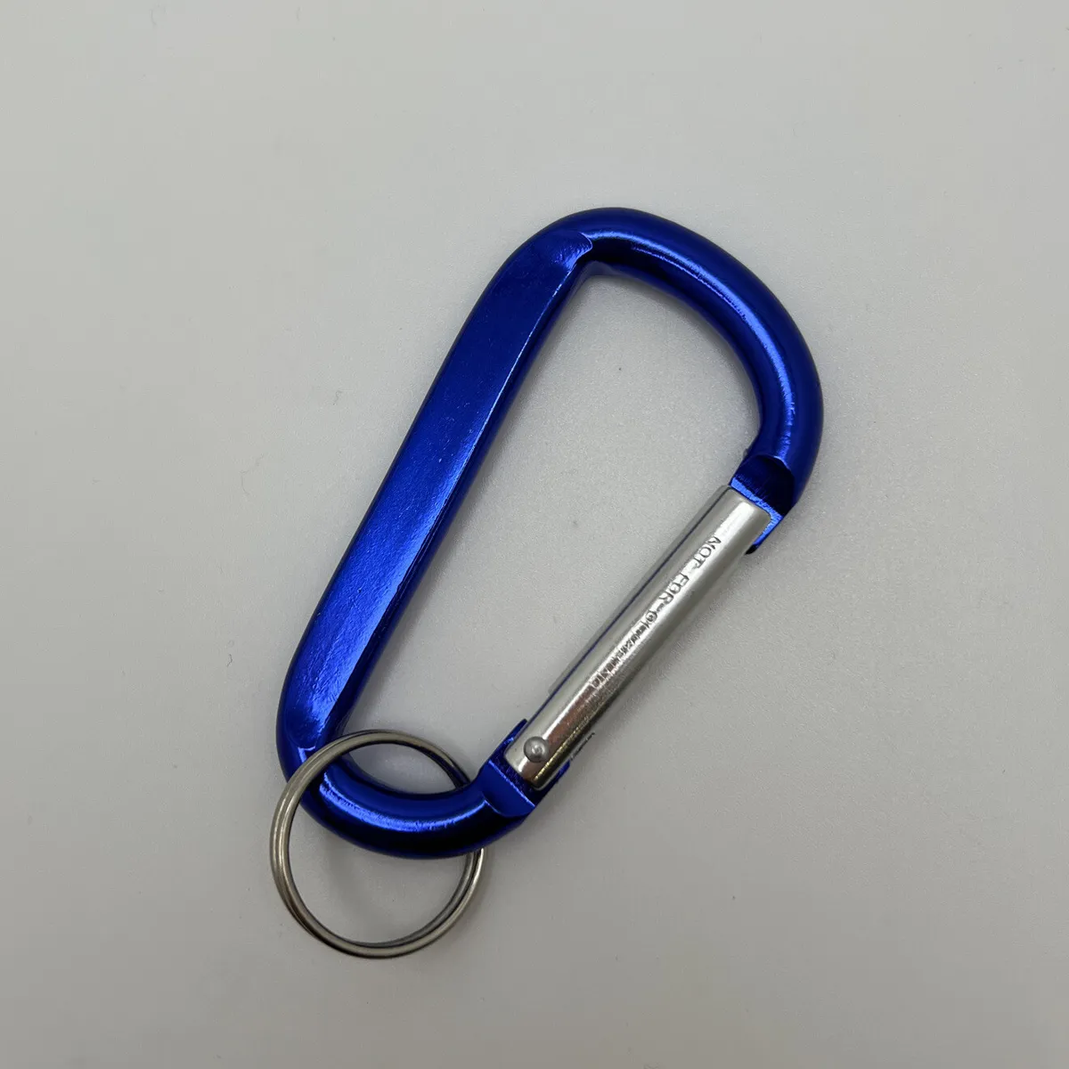 BLUE CARABINER 3 Aluminum D-Ring KEYCHAIN Spring Clip Snap Hook KEY RING  2pc