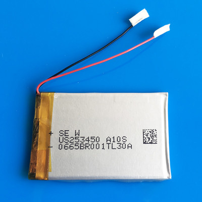 Ultra Thin 3.7V 400mAh Lipo Li Polymer Rechargeable Battery 253450 For Mp3 GPS