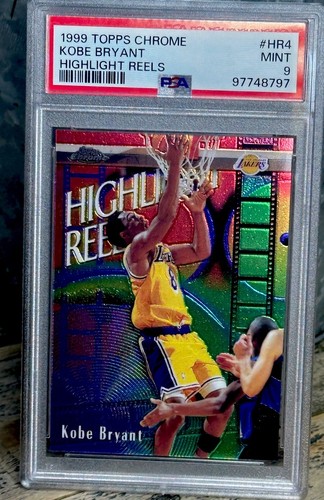 KOBE BRYANT PSA GRADED RARE RAINBOW HOLO FOIL TOPPS CHROME INSERT CARD HOF MVP