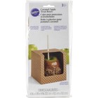 Caramel Apple Treat Boxes 4"X4"X4" 3/Pkg