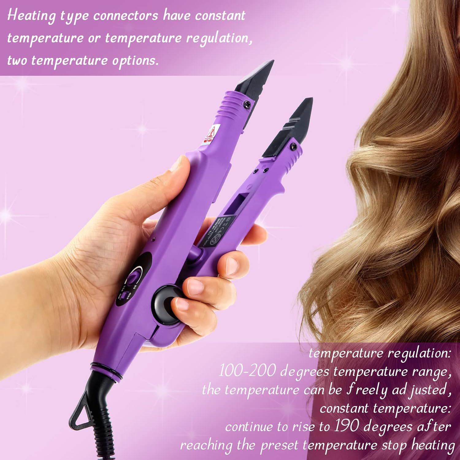 Lothee Fusion Hair Extensions Tool with Keratin Glue Granule Beads, US Plug