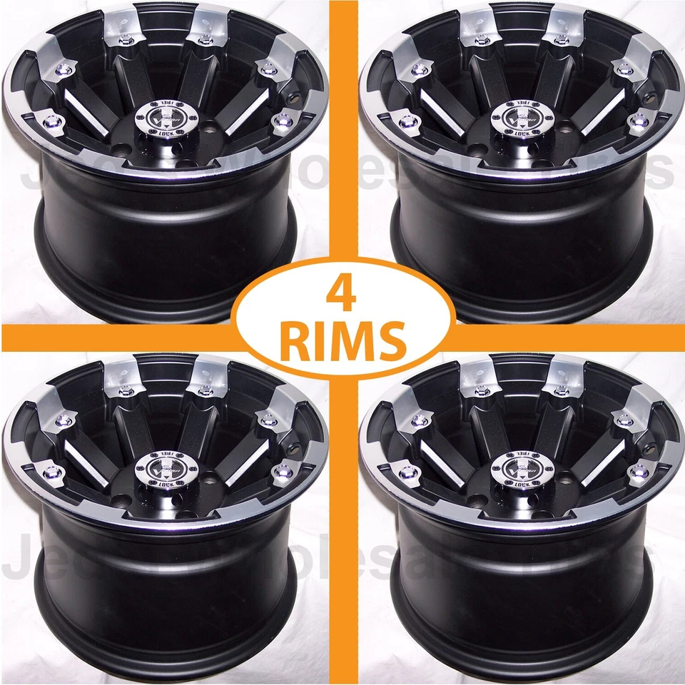 4) 12" Rims Wheel some Kubota RTV 900 1100 UTV ATV 12x7 5/4.5 Type 393 Aluminum - Изображение 4 из 4