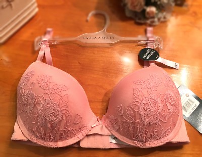 NEW Laura Ashley Underwire Padded Everyday Comfort Bra 34C Rose