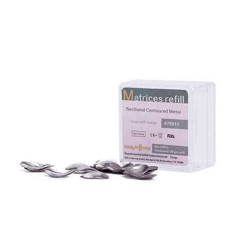 Bandas de recarga contorneadas seccionales de matriz de matrices dentales de 50 μm S/M/L con repisa - Imagen 18 de 18