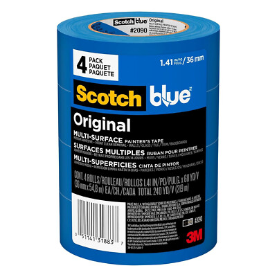 ScotchBlue  1.41 In. x 60 Yds. Original Multi-Surface Painter's Tape (4 Rolls)