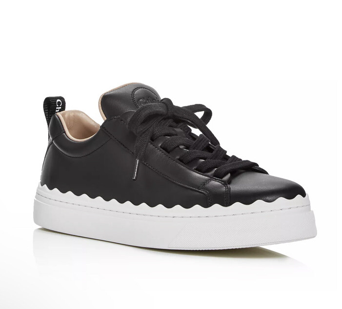 Chloe Black Lauren Lace-up Low Top Sneakers Size EU 38 | eBay